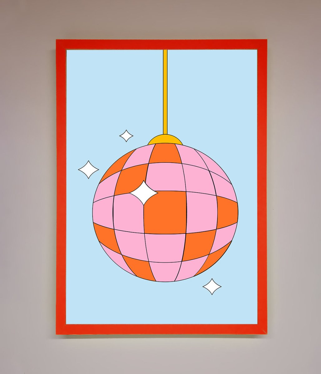 Disco Ball Pink Framed Poster-6