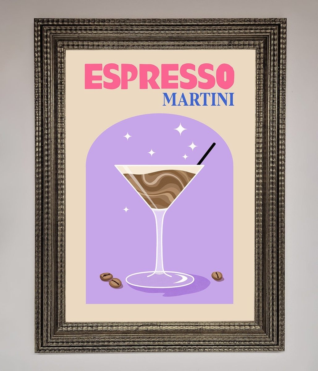 Espresso Martini Lilac Framed Print-16
