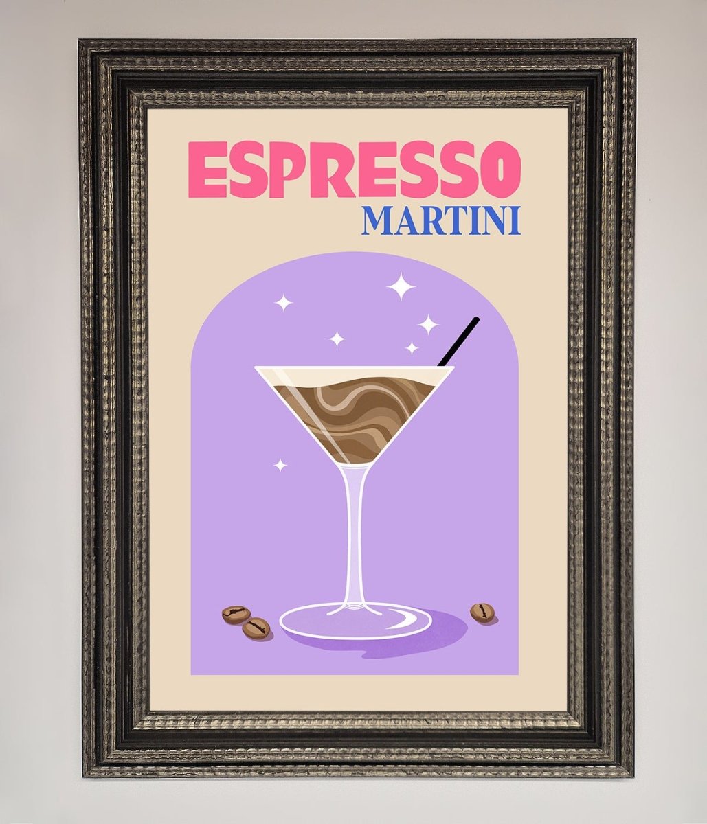 Espresso Martini Lilac Framed Print-17