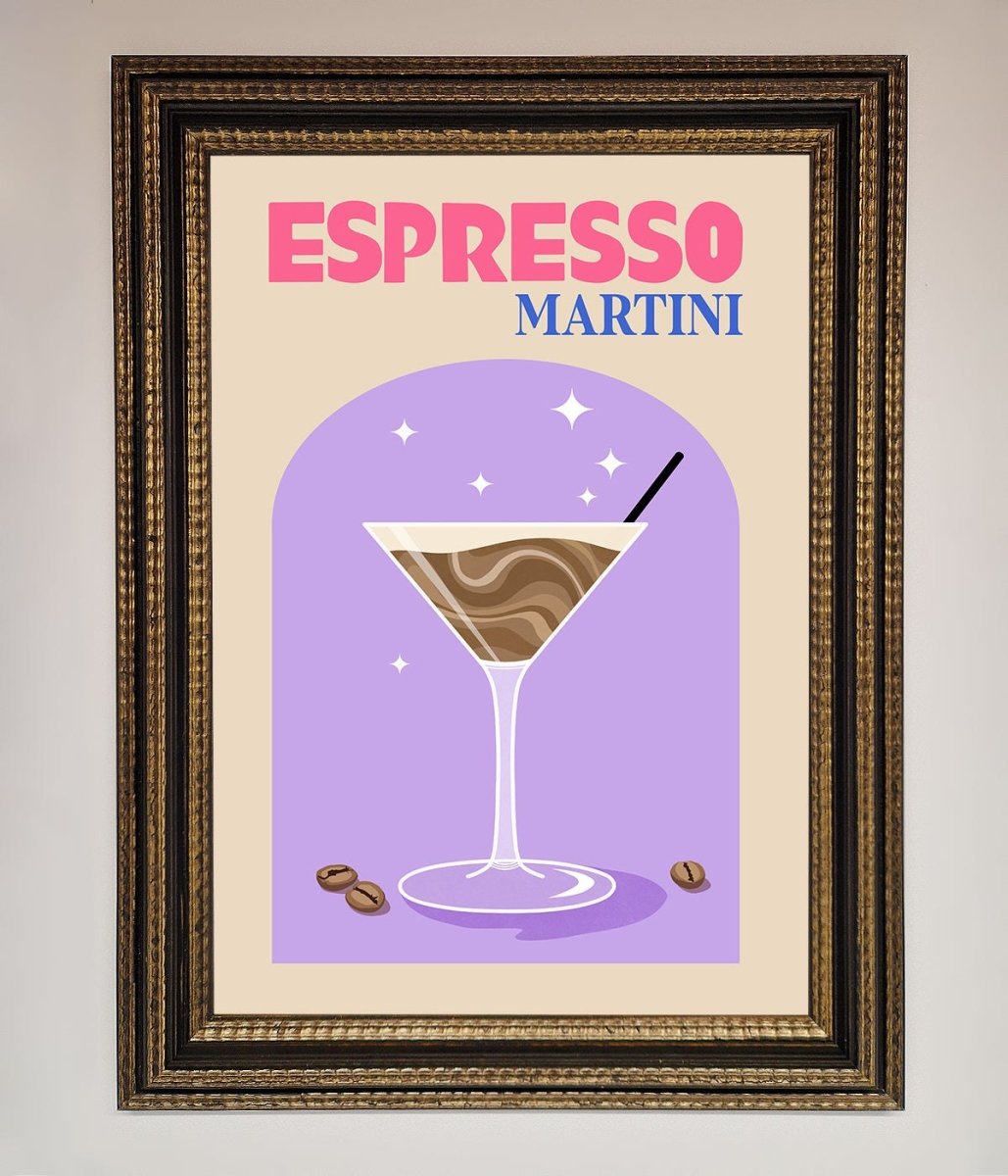 Espresso Martini Lilac Framed Print-18