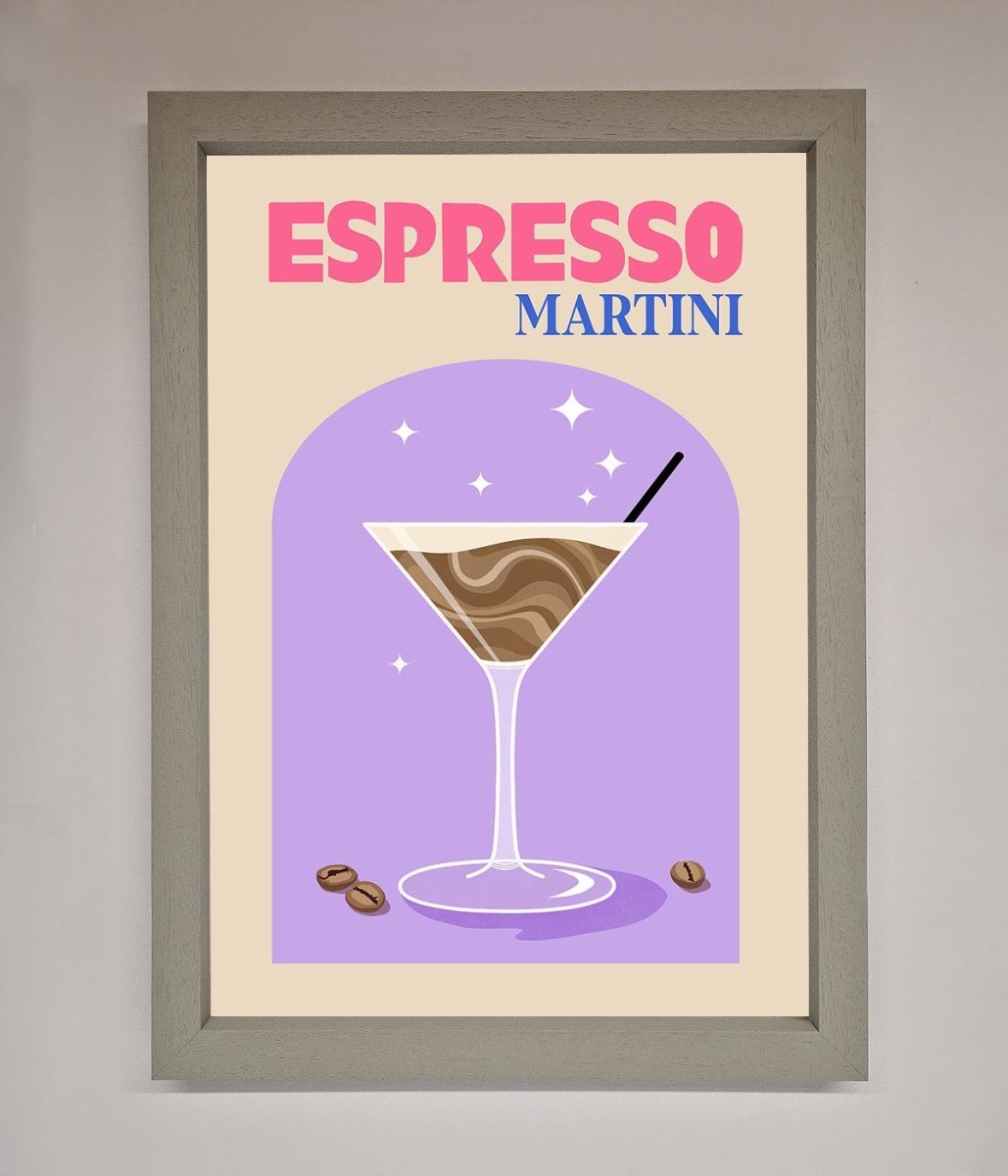 Espresso Martini Lilac Framed Print-2