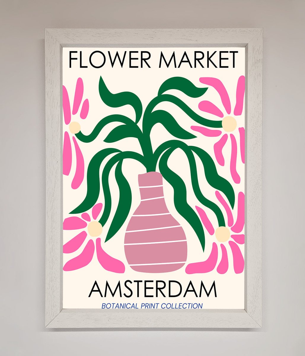 Flower Market Amsterdam Framed Poster-1