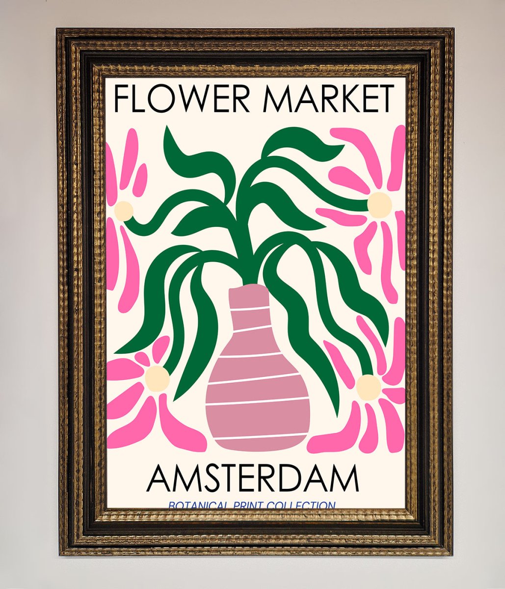 Flower Market Amsterdam Framed Poster-18