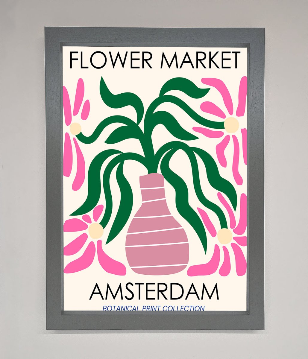 Flower Market Amsterdam Framed Poster-3