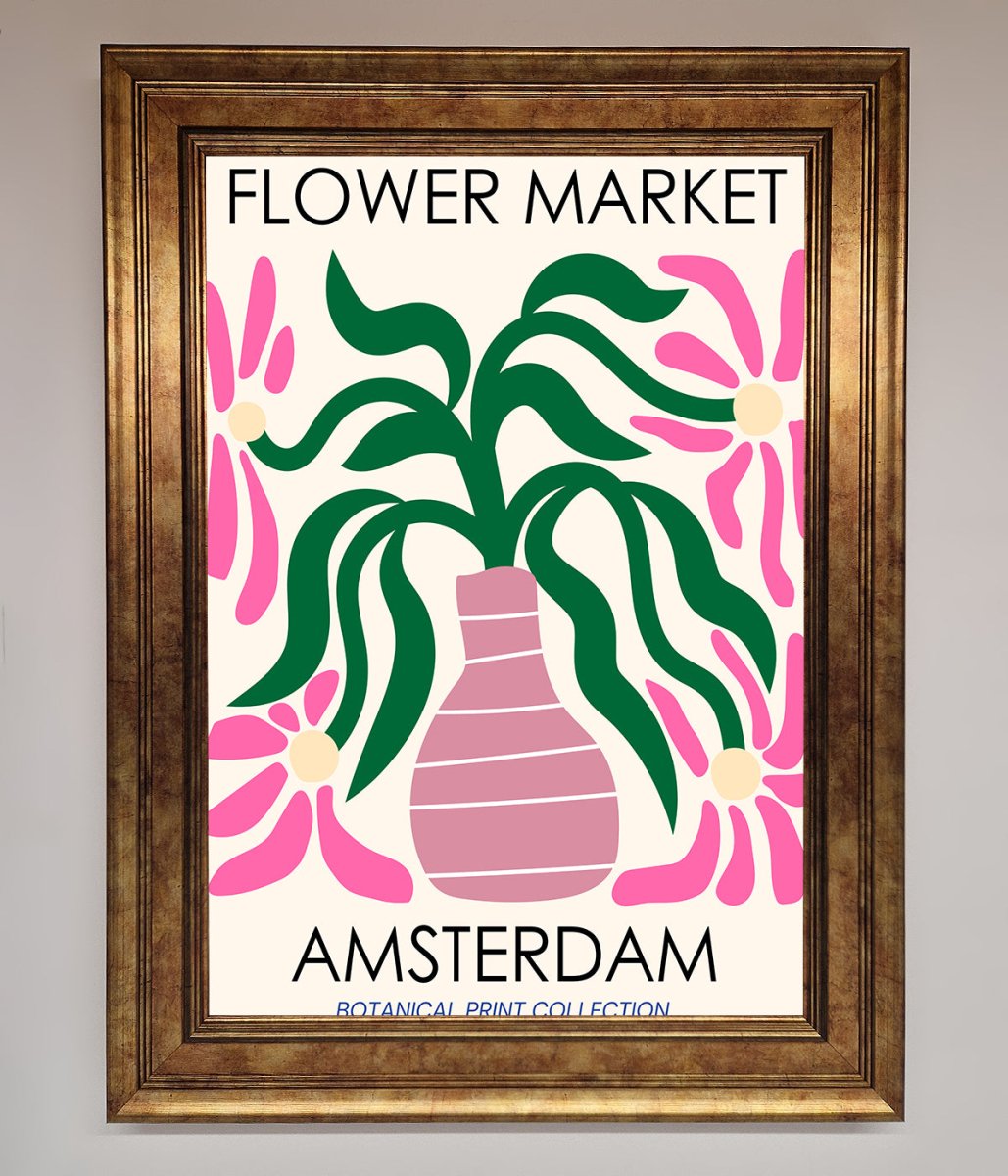 Flower Market Amsterdam Framed Poster-7