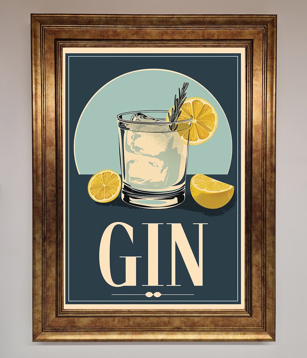 Gin Illustration Framed Poster-7