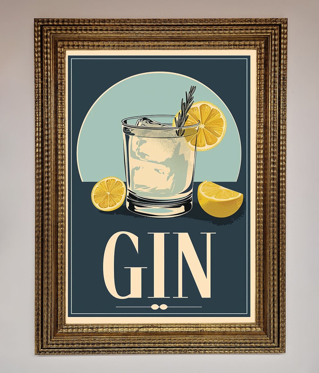 Gin Illustration Framed Poster-15