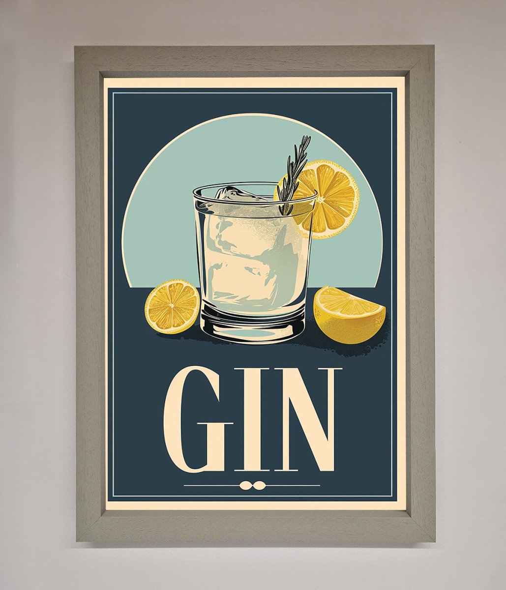Gin Illustration Framed Poster-3