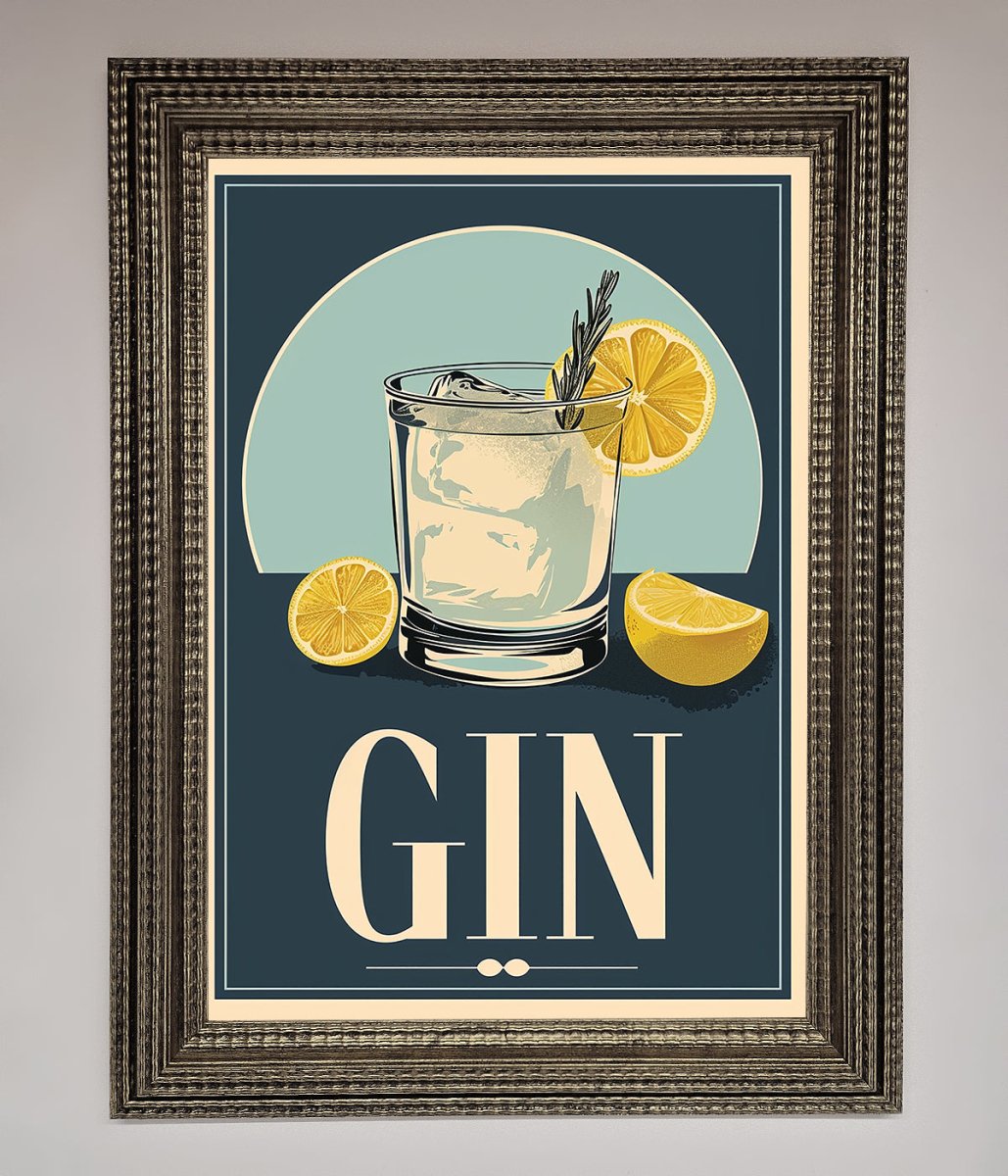 Gin Illustration Framed Poster-16