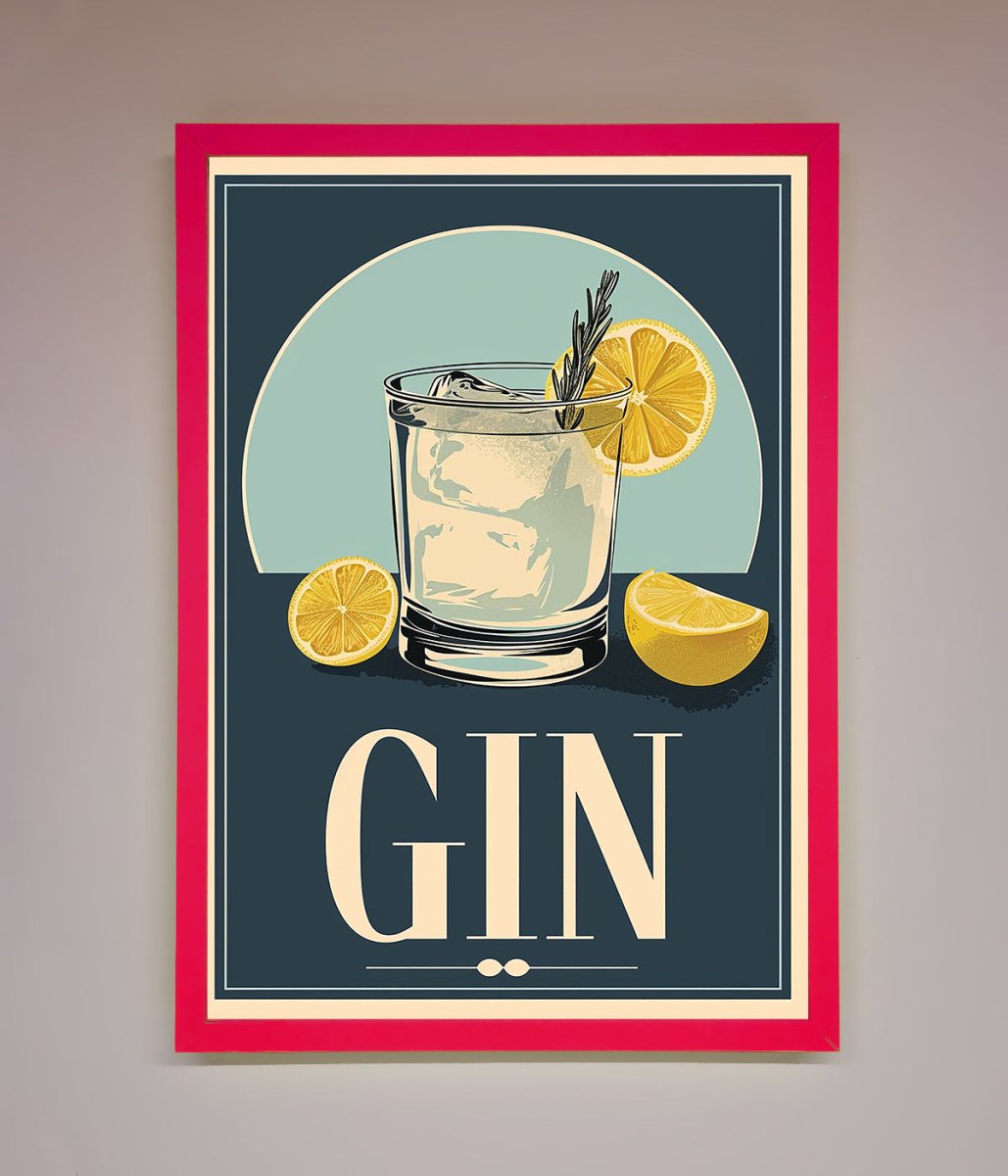 Gin Illustration Framed Poster-13