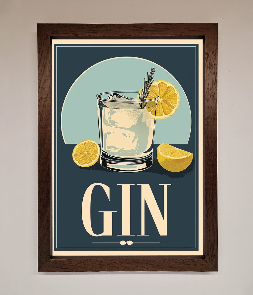 Gin Illustration Framed Poster-10