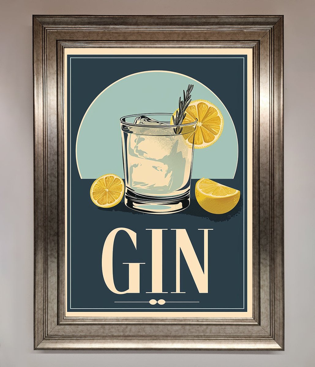 Gin Illustration Framed Poster-5