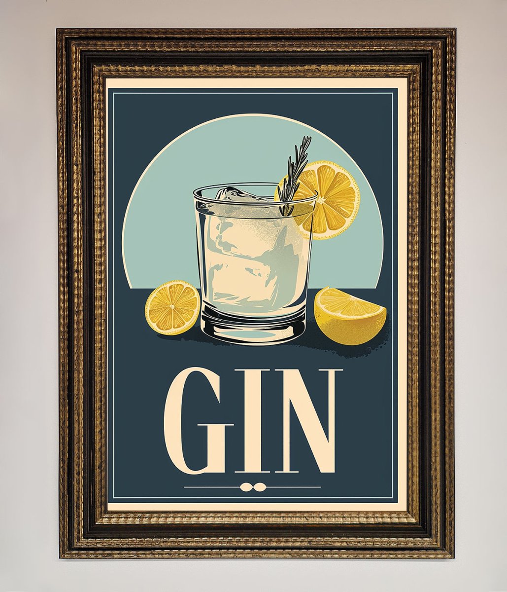 Gin Illustration Framed Poster-18