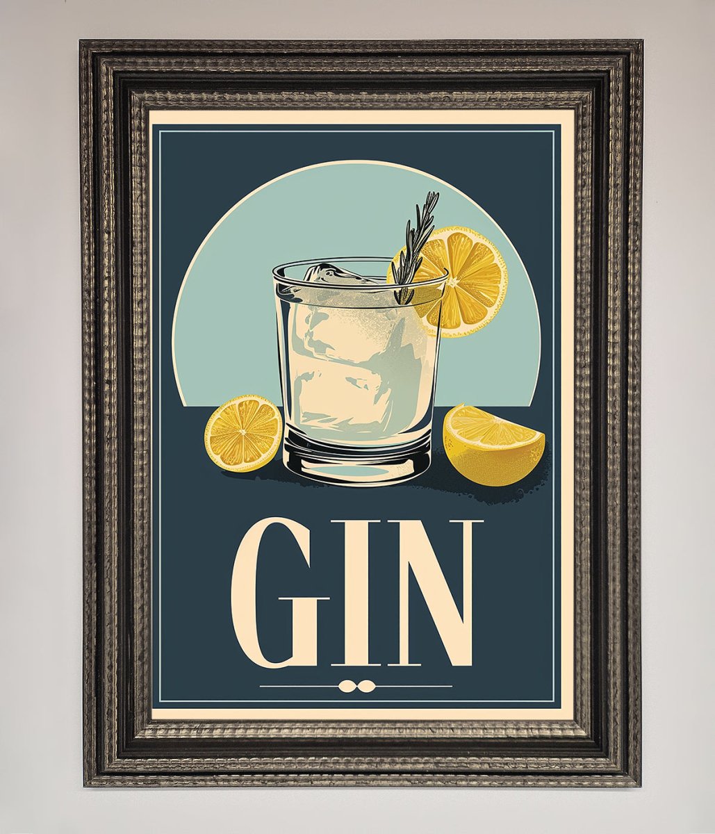 Gin Illustration Framed Poster-17