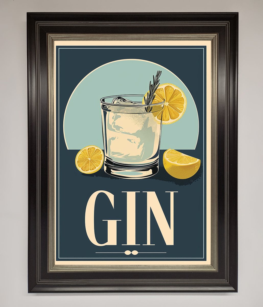 Gin Illustration Framed Poster-8