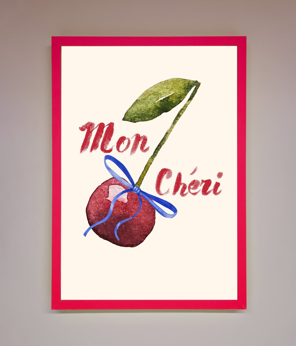 Mon Cheri Cherry Framed Wall Art-0