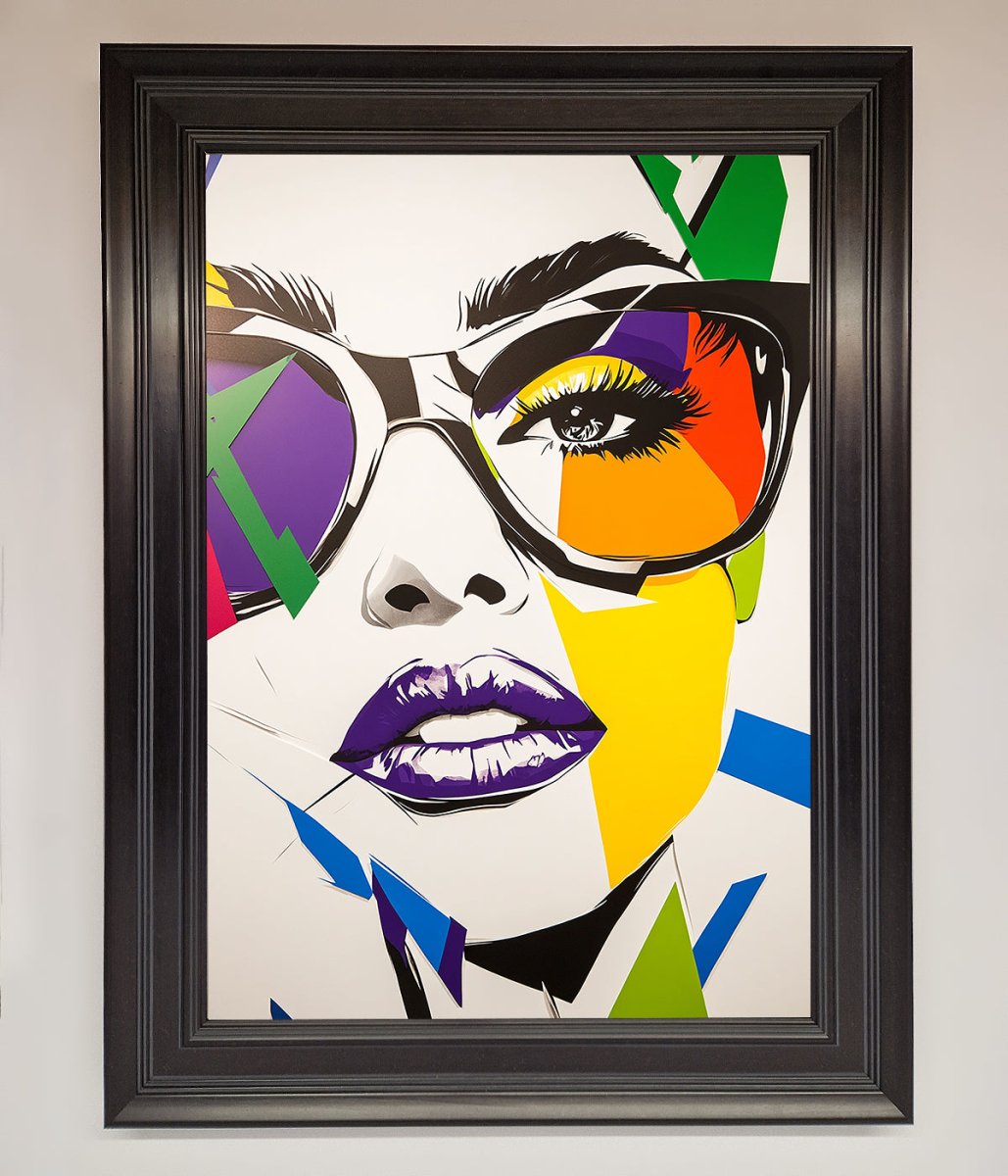 MultiColour Face Framed Wall Art-6