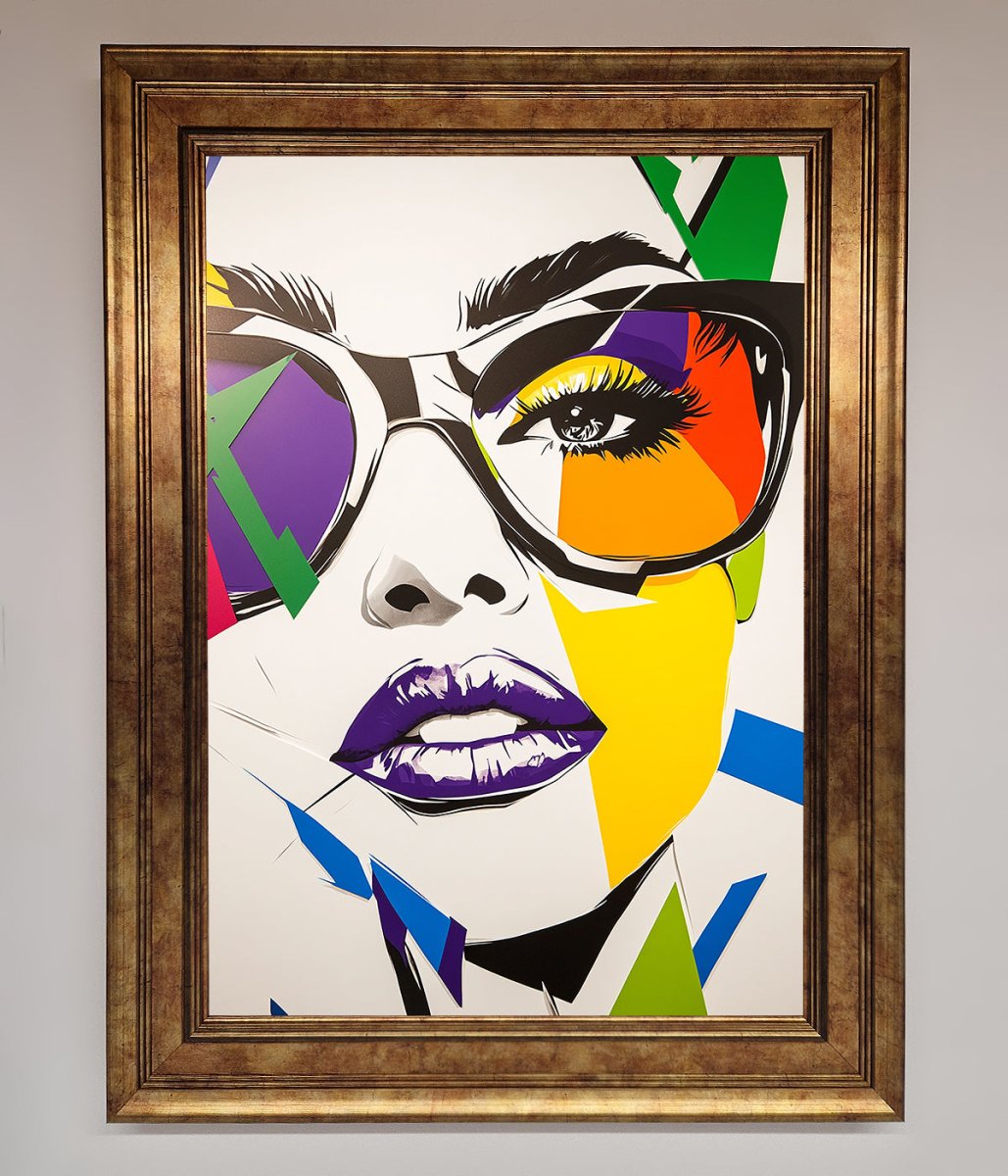 MultiColour Face Framed Wall Art-7