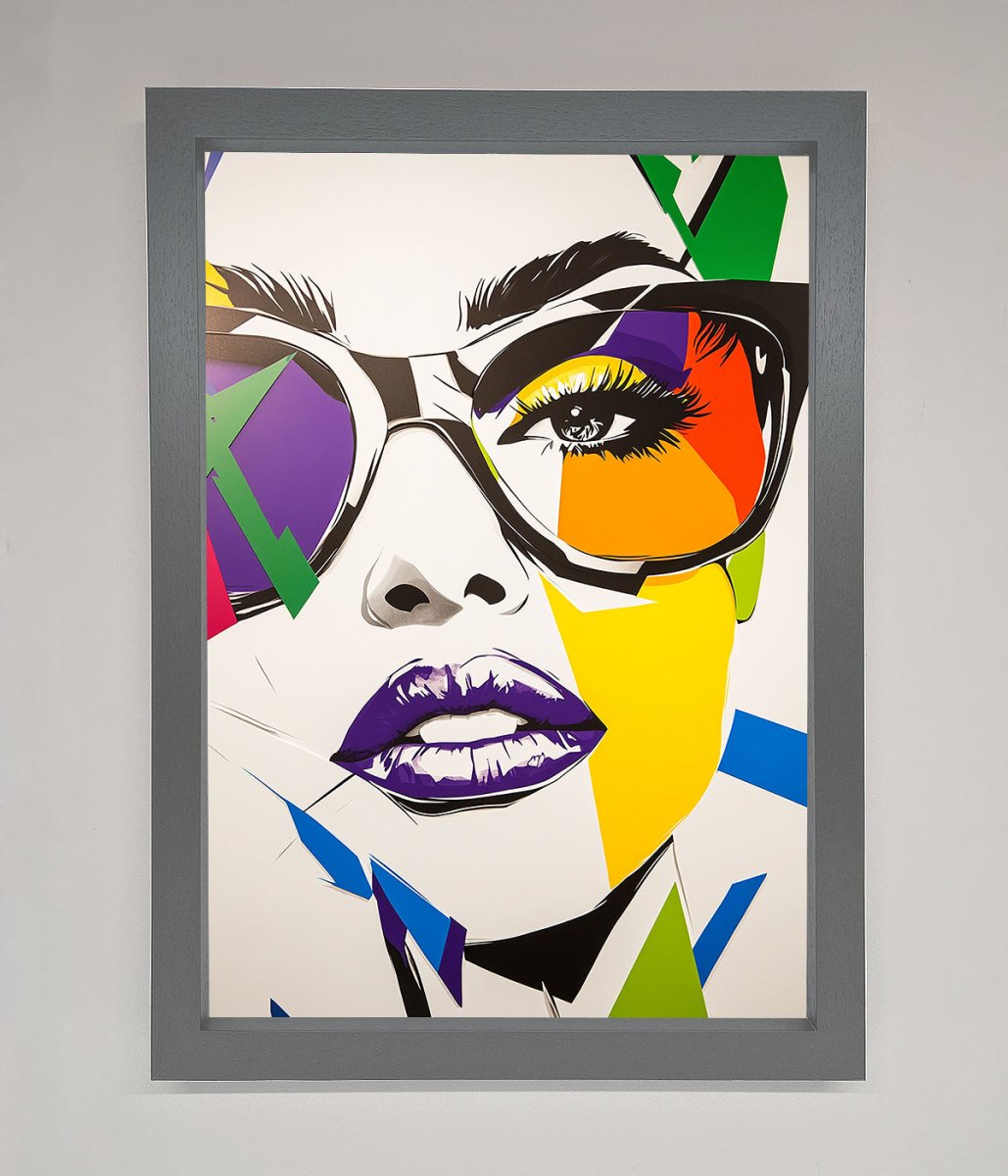 MultiColour Face Framed Wall Art-3