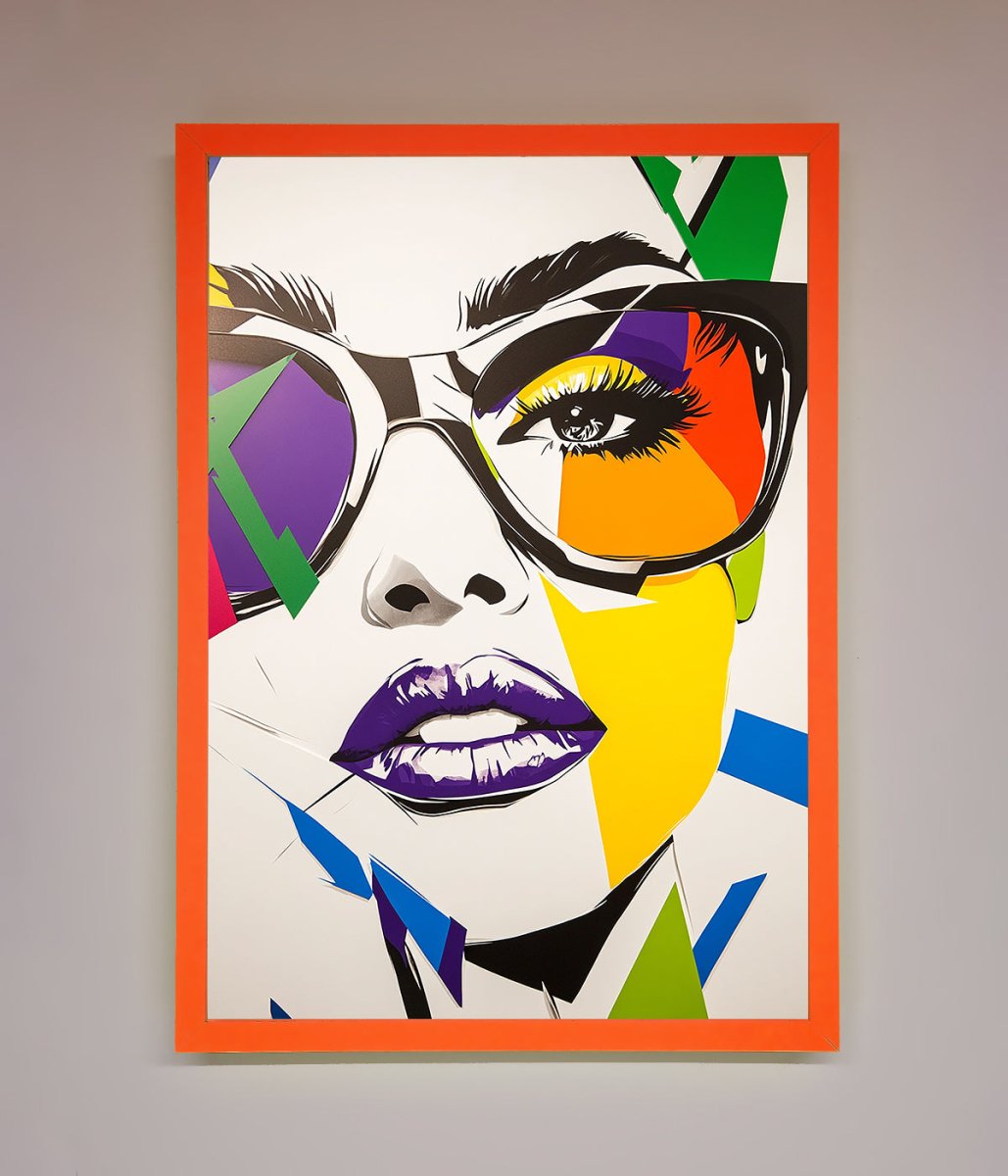 MultiColour Face Framed Wall Art-10