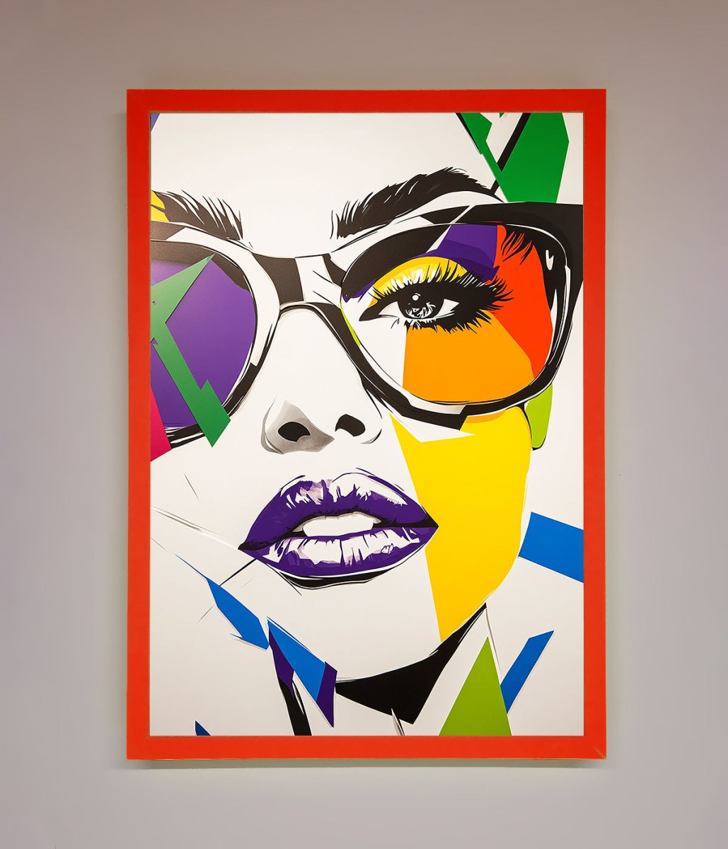 MultiColour Face Framed Wall Art-14