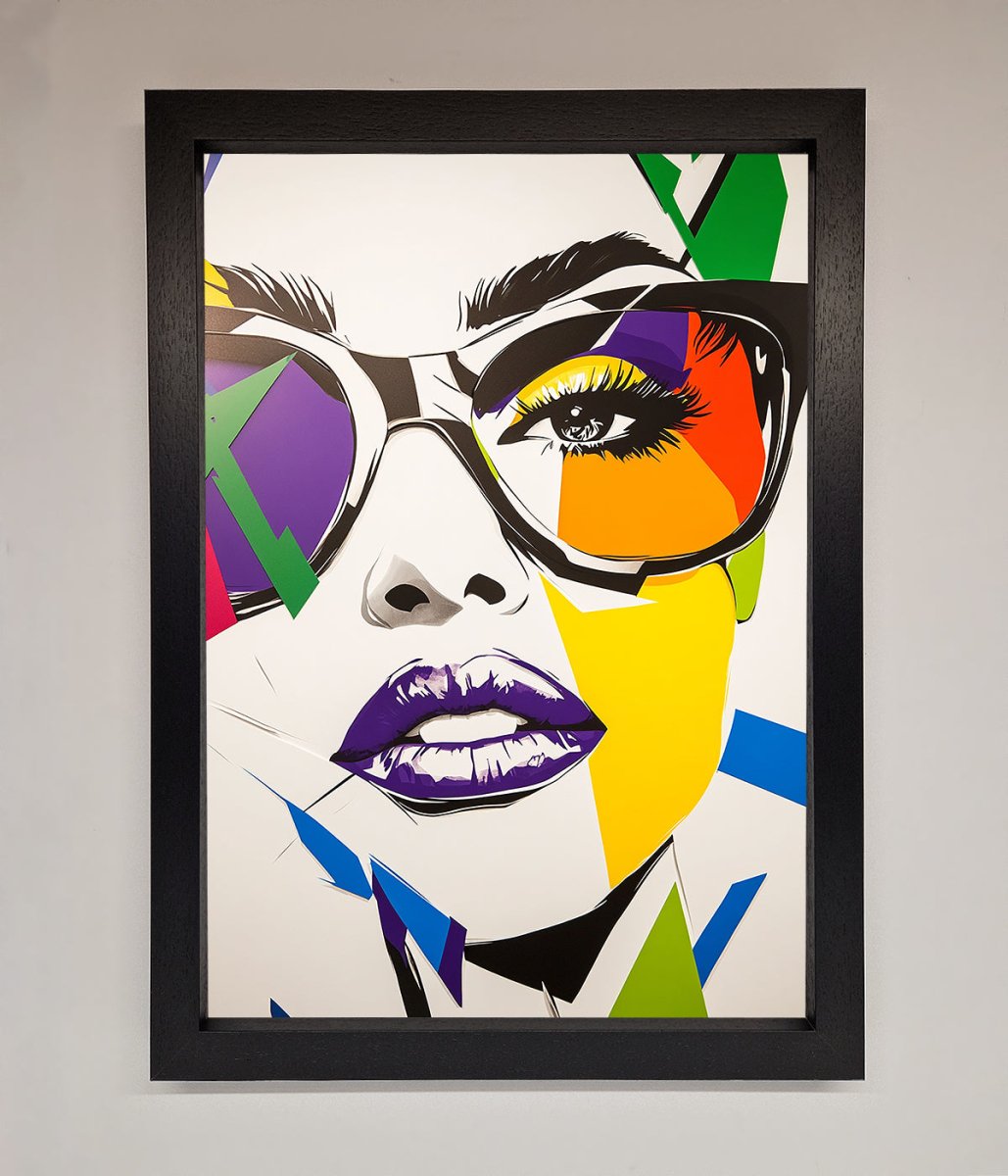 MultiColour Face Framed Wall Art-0