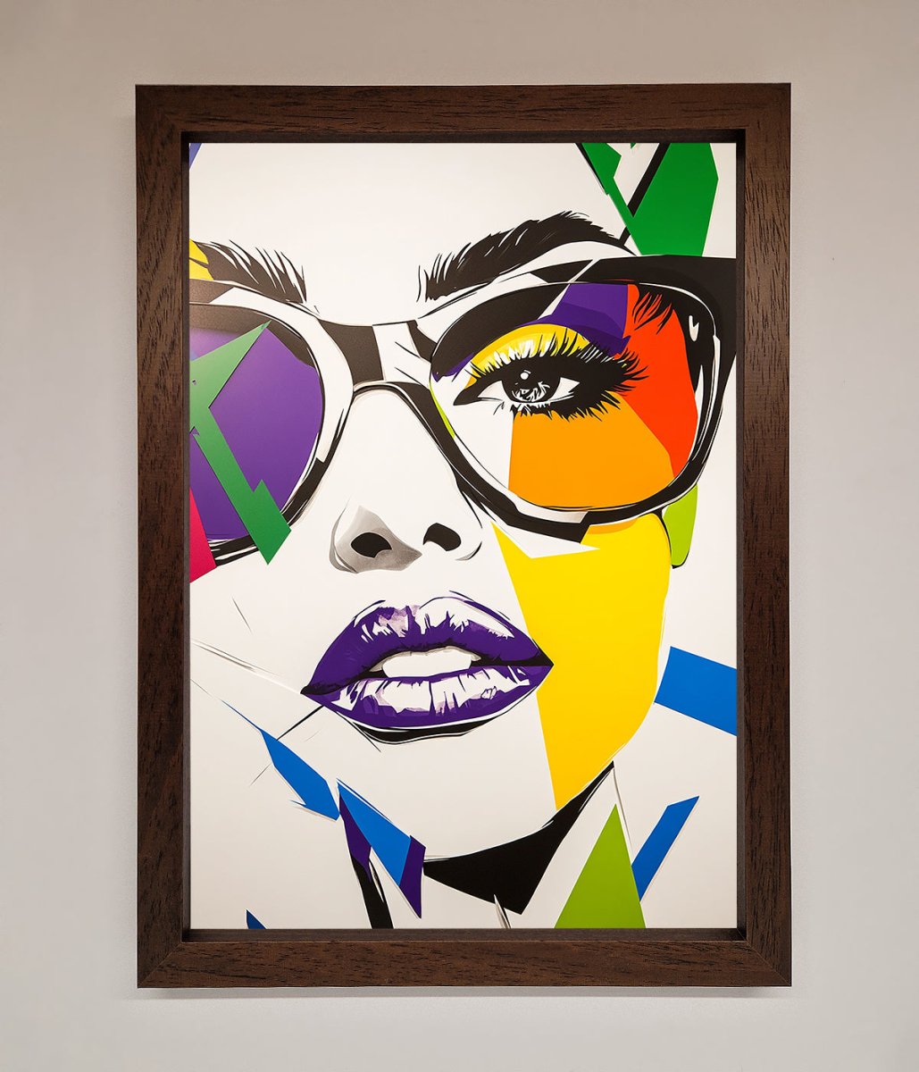 MultiColour Face Framed Wall Art-4