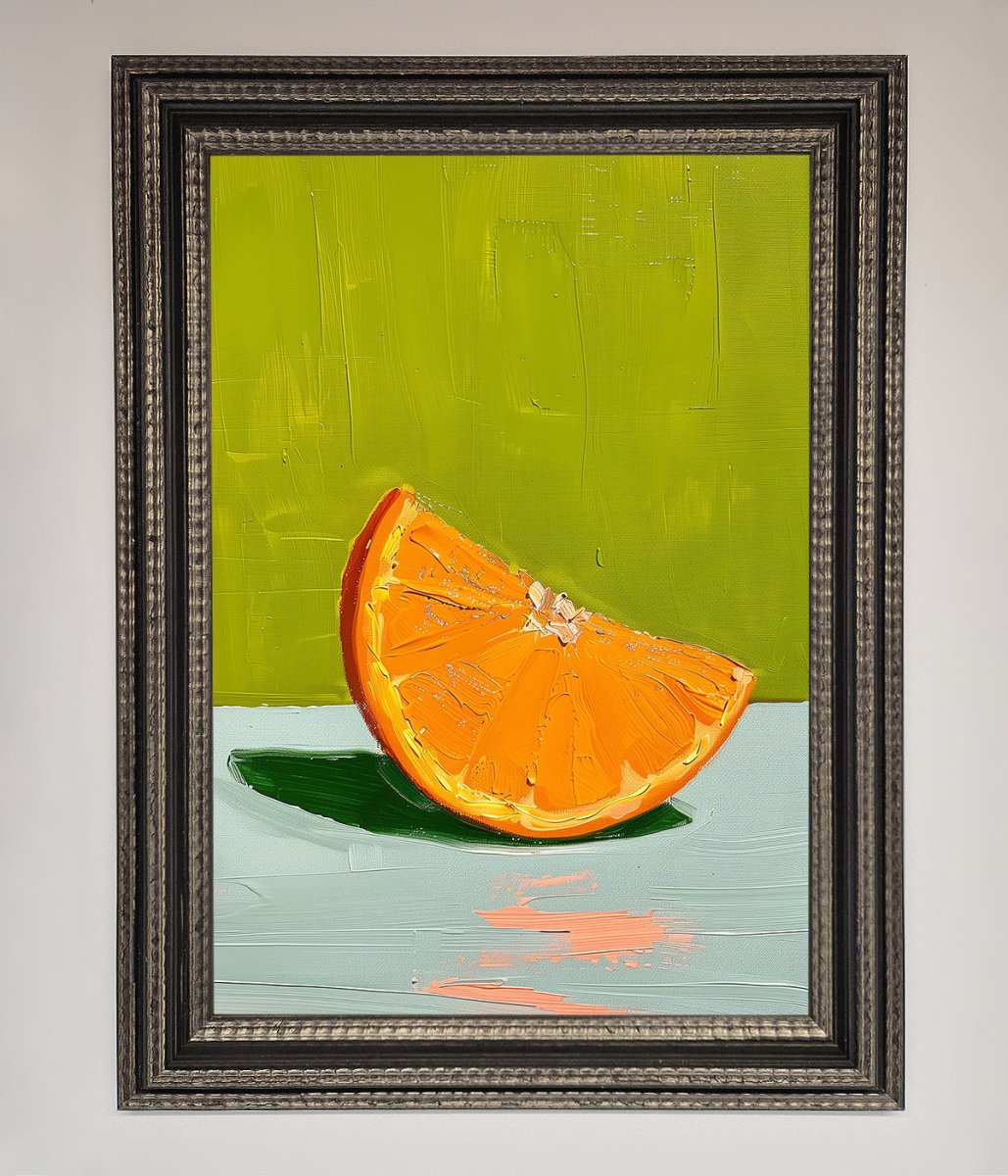 Orange Wedge Framed Print-17