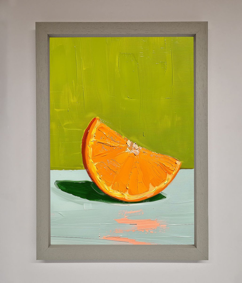 Orange Wedge Framed Print-3