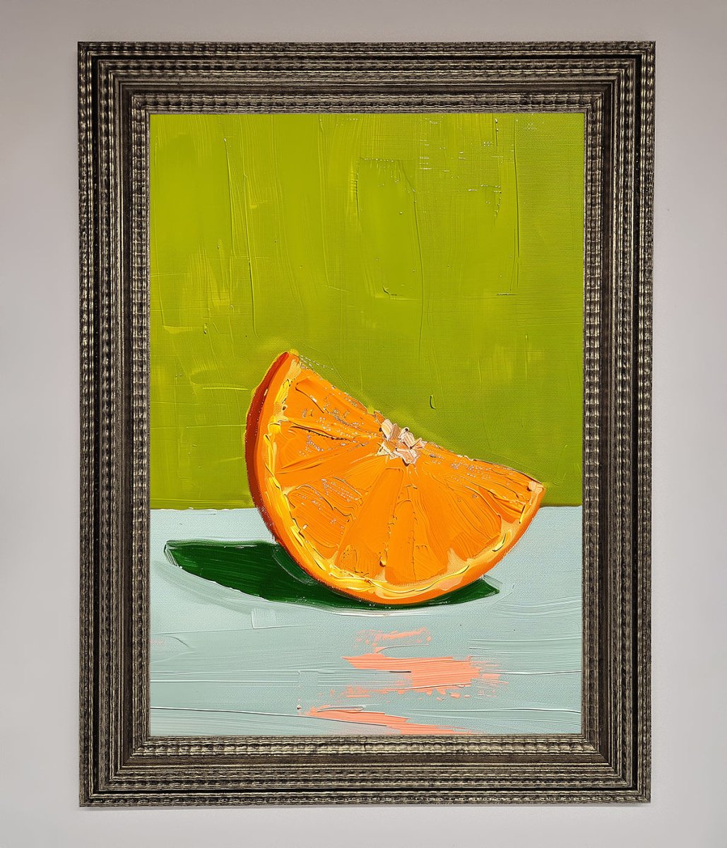 Orange Wedge Framed Print-16