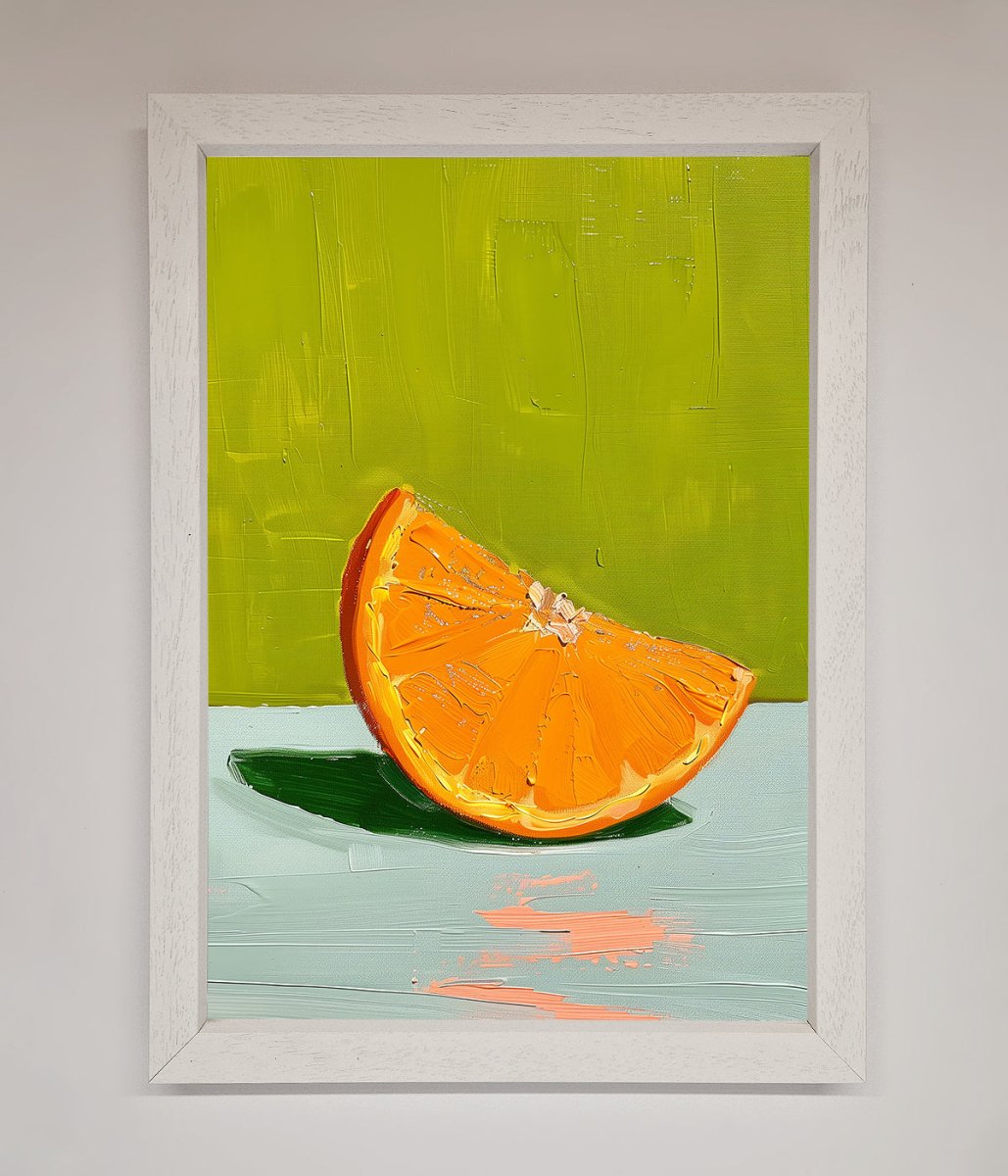 Orange Wedge Framed Print-2