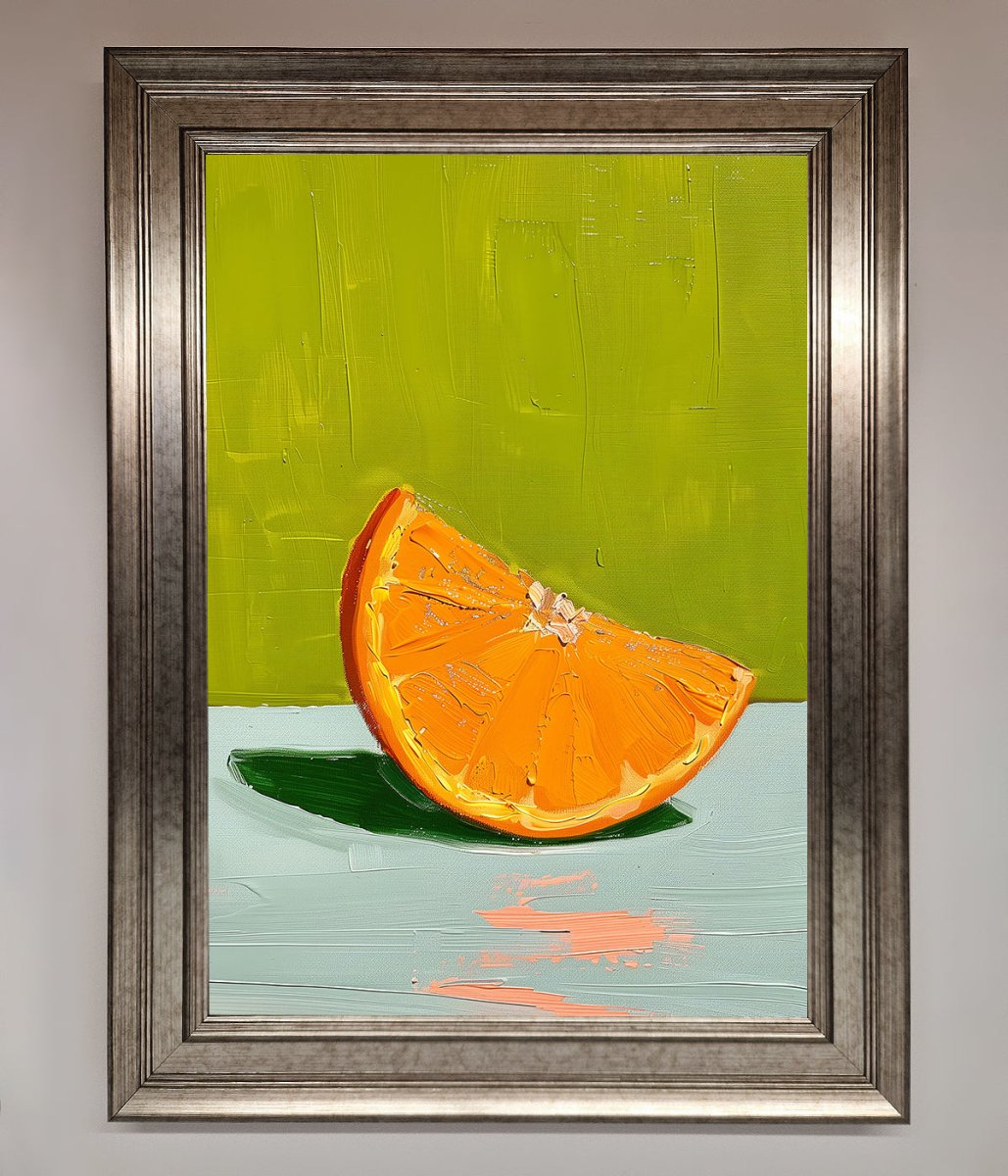 Orange Wedge Framed Print-5