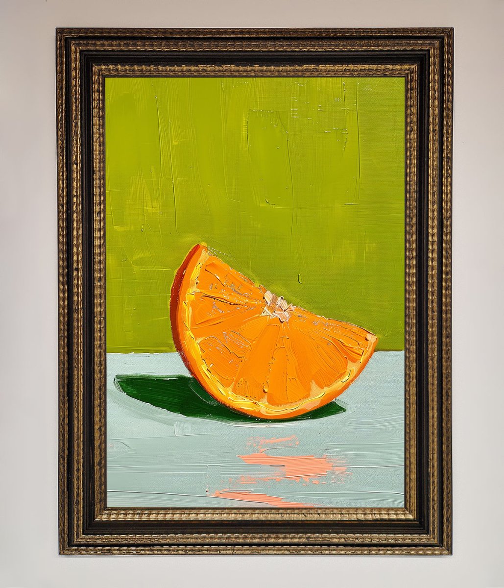 Orange Wedge Framed Print-18