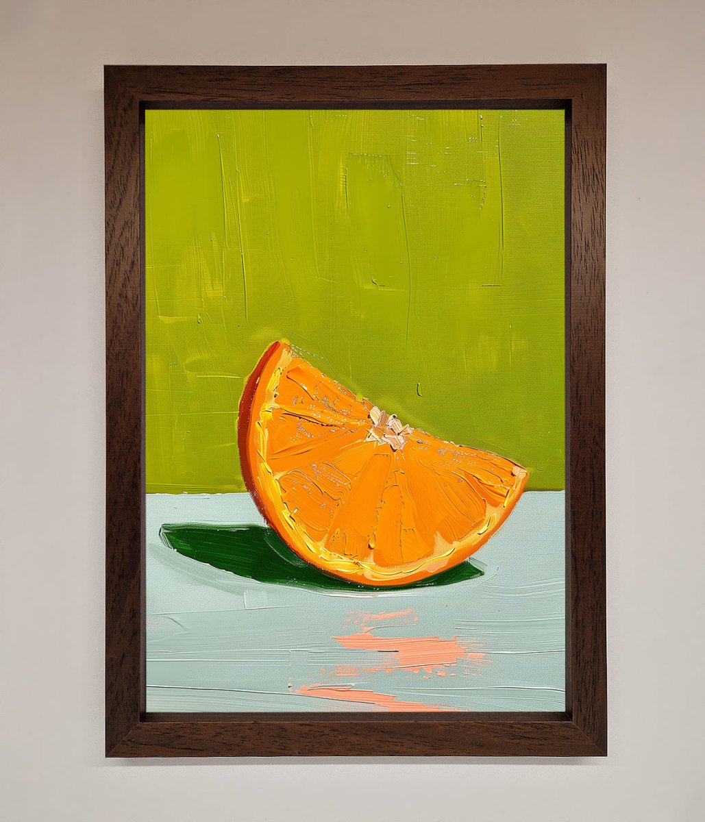 Orange Wedge Framed Print-10