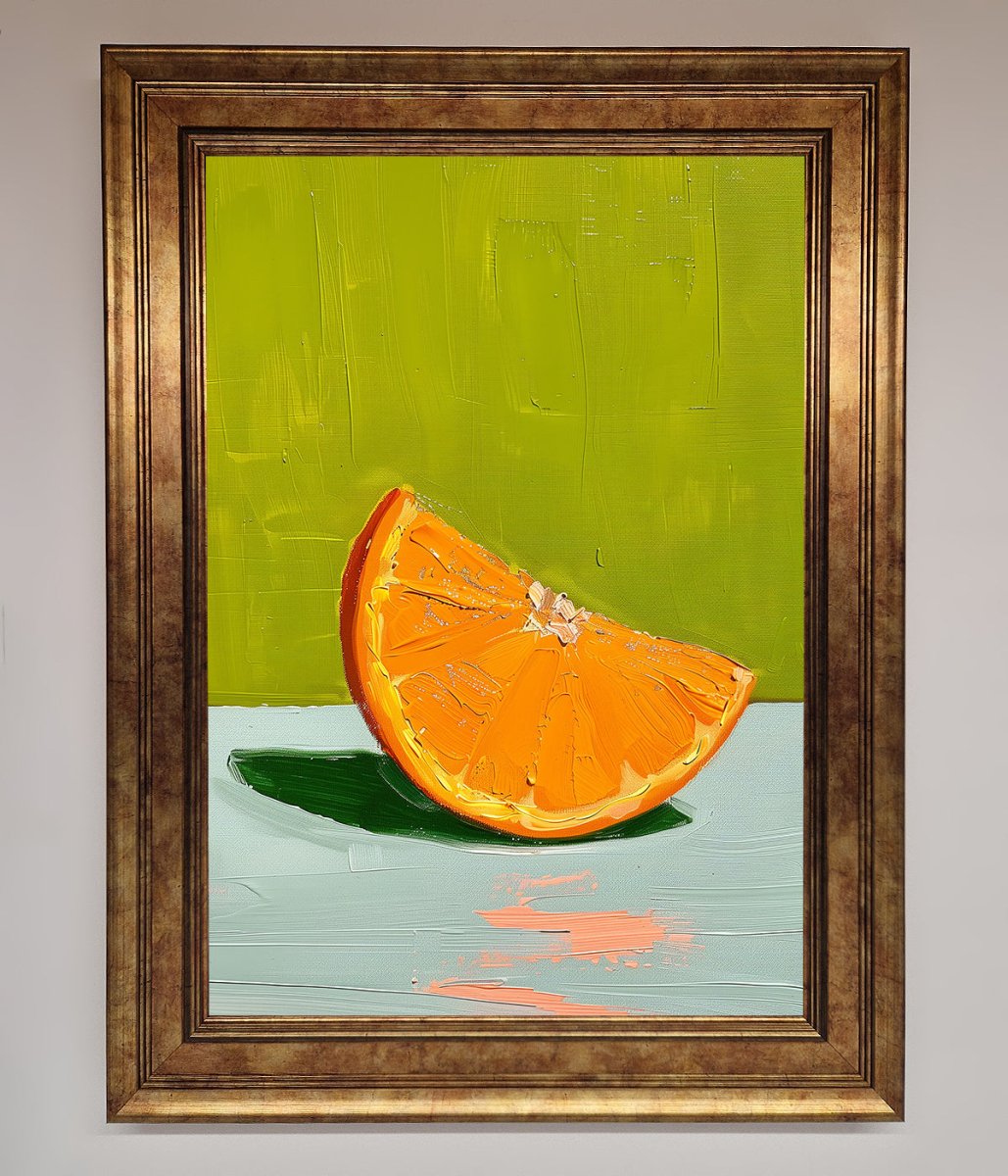 Orange Wedge Framed Print-7
