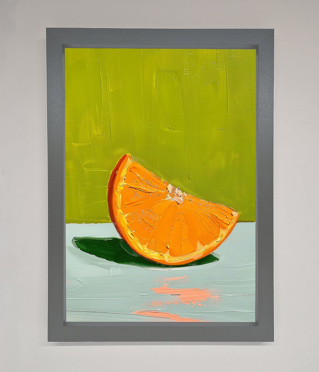 Orange Wedge Framed Print-4