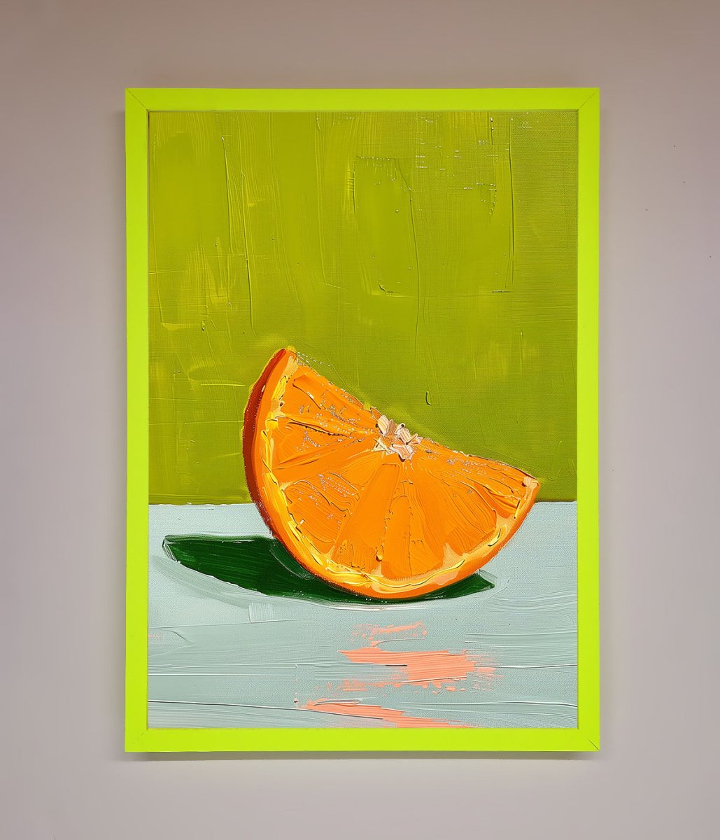 Orange Wedge Framed Print-12