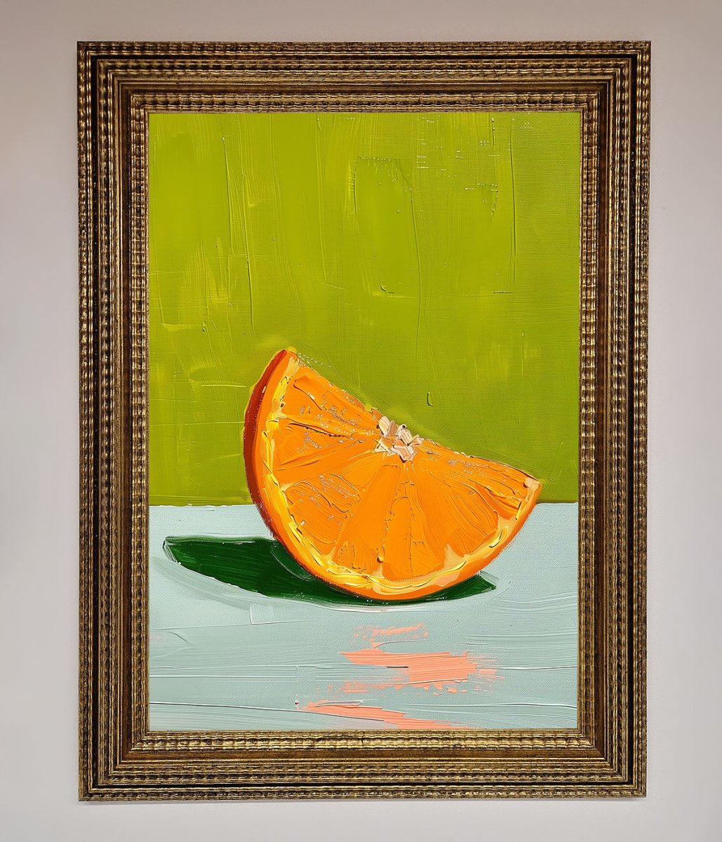 Orange Wedge Framed Print-15
