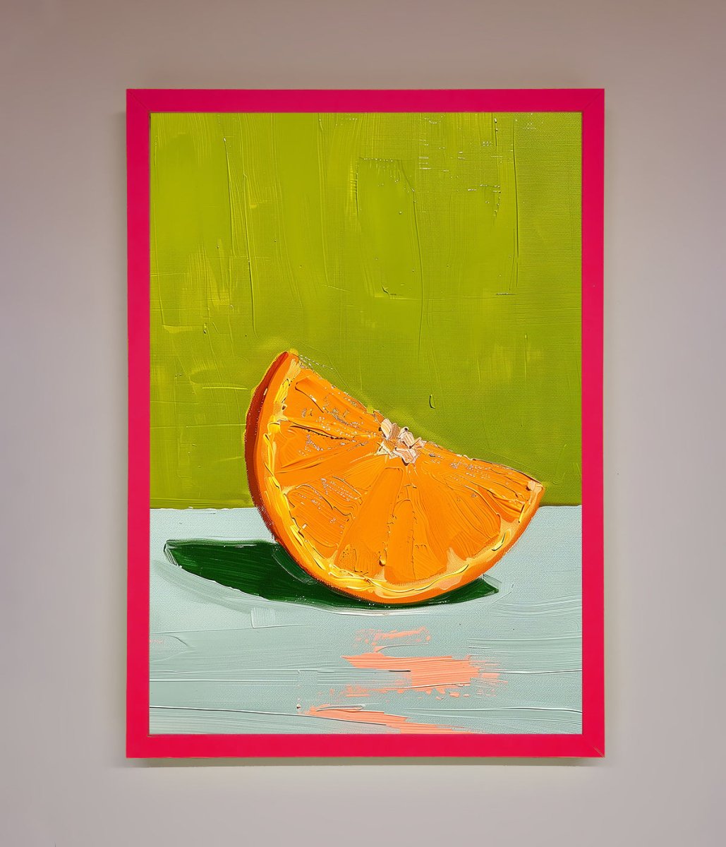 Orange Wedge Framed Print-13