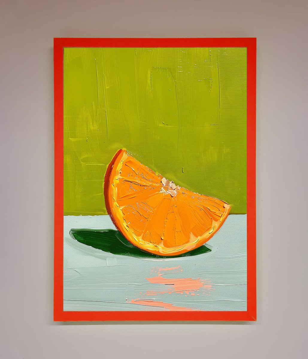 Orange Wedge Framed Print-14