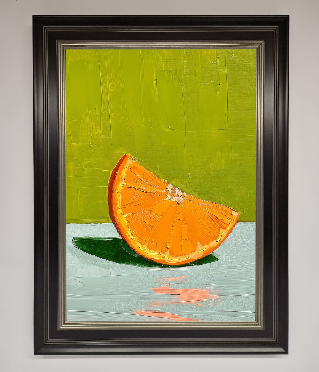 Orange Wedge Framed Print-8