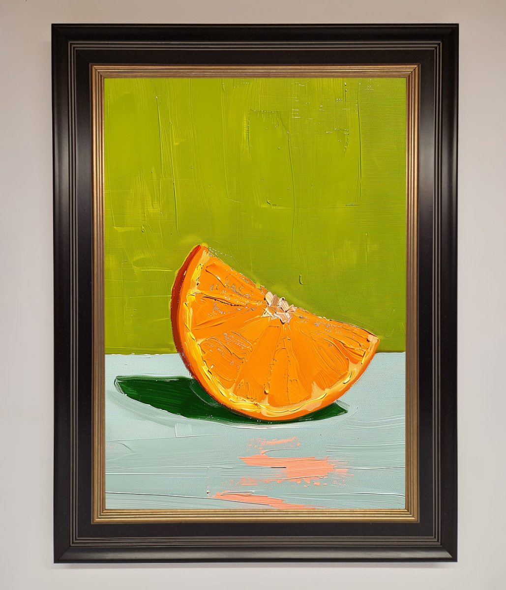 Orange Wedge Framed Print-9