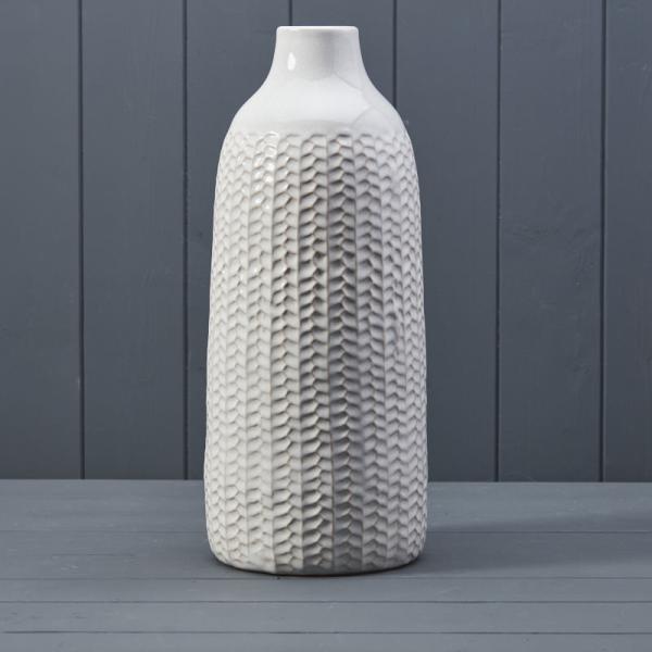 Large White Ceramic Vase