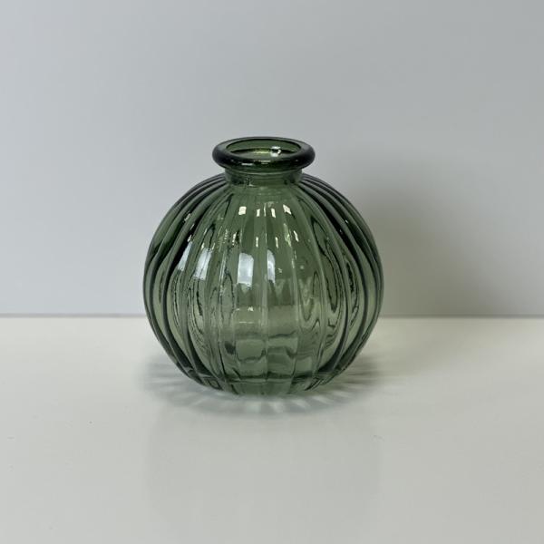 Vintage Green Round Bottle H8.4cm D8.3cm  Weight-197g