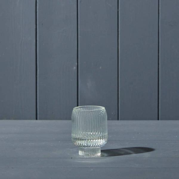 Clear Two-Way Candle Holder D6.5 x H8.3cm