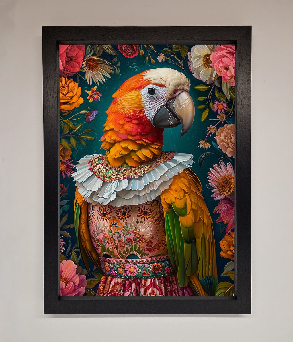 Parrot Renaissance Stare Framed Wall Art-1