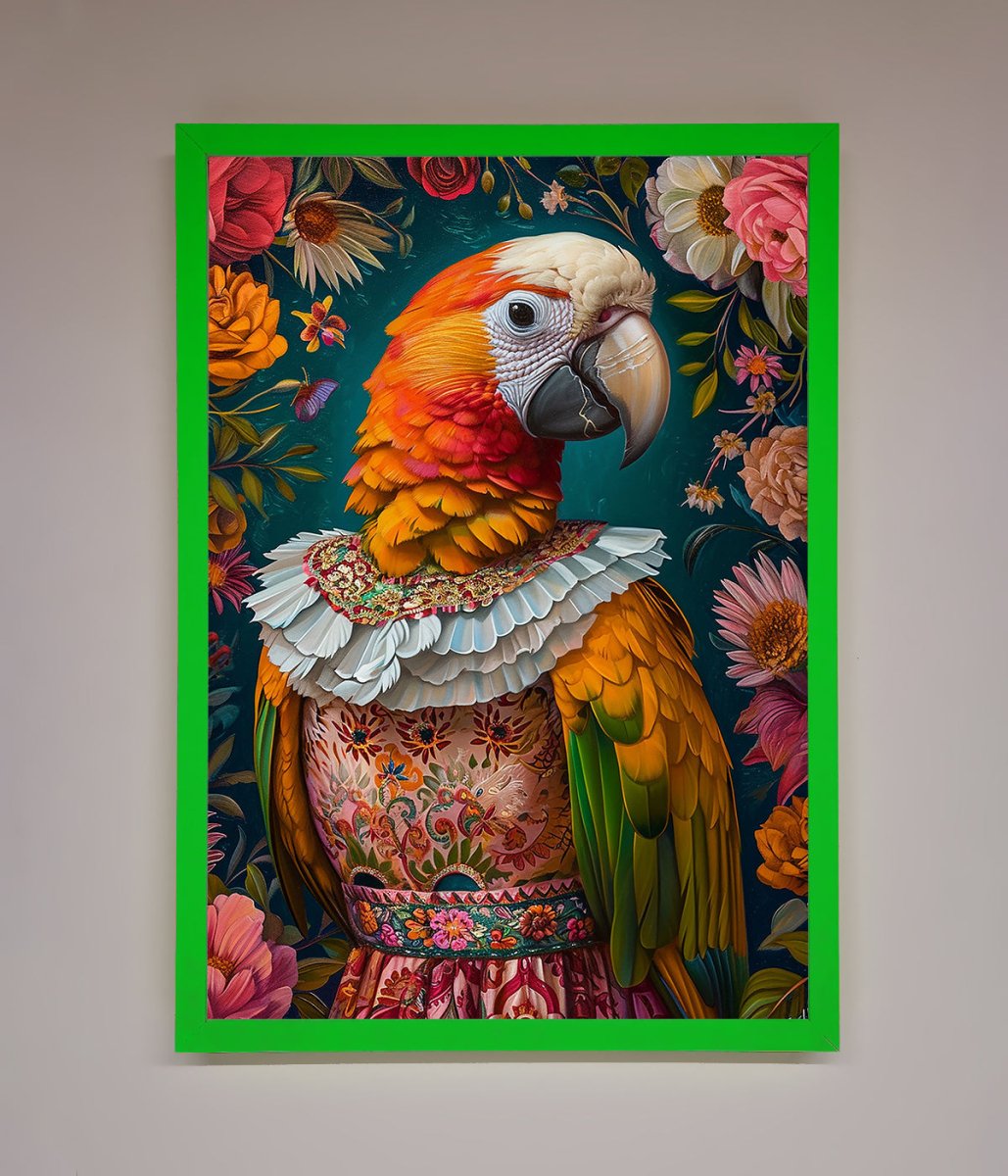 Parrot Renaissance Stare Framed Wall Art-12