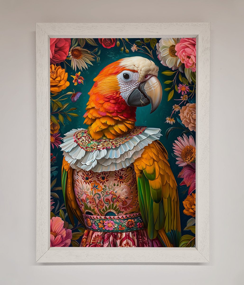 Parrot Renaissance Stare Framed Wall Art-2