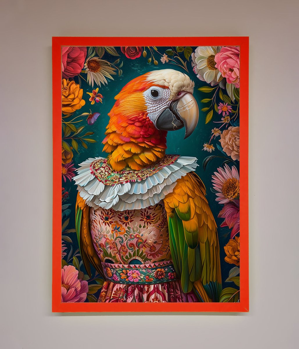 Parrot Renaissance Stare Framed Wall Art-15