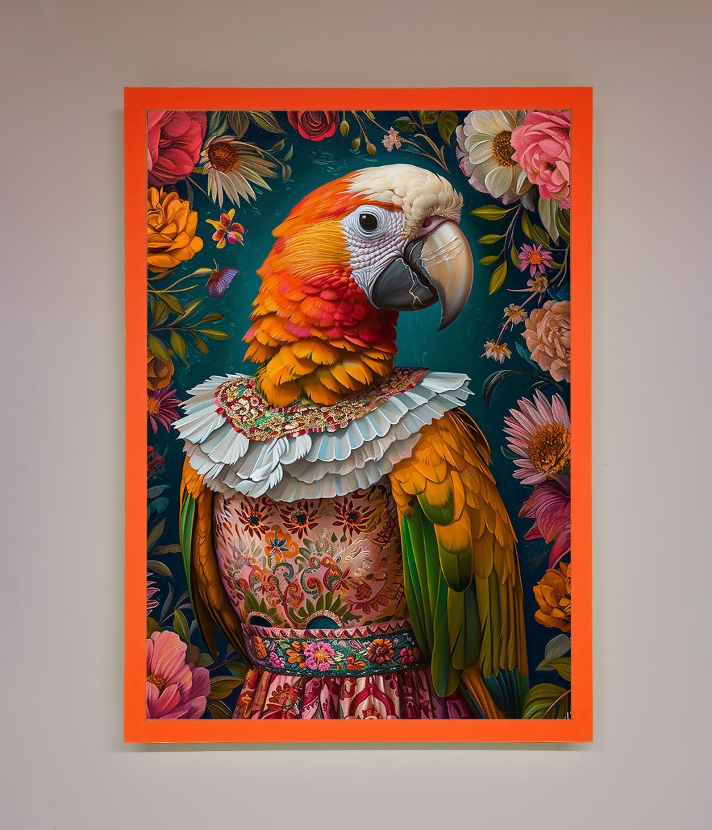Parrot Renaissance Stare Framed Wall Art-11
